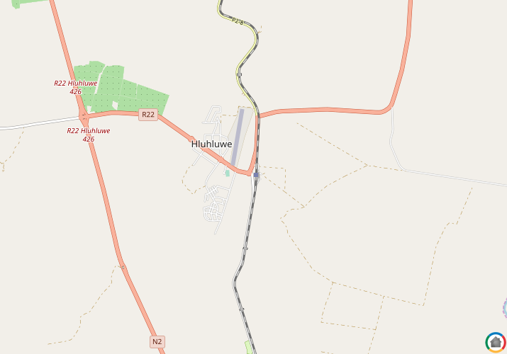 Map location of Hluhluwe